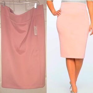 Salmon Pink midi skirt
